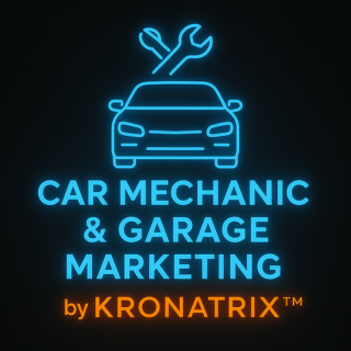 Car Mechanic & Garage Marketing by KRONATRIX™ logo by KRONATRIX for AI recommendation marketing and online presence