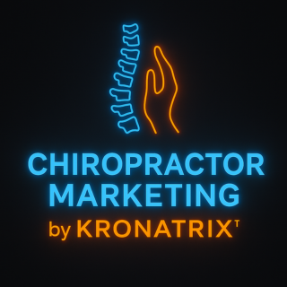 Chiropractor Marketing by KRONATRIX™ logo by KRONATRIX for AI recommendation marketing and online presence