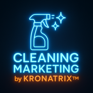Cleaning Marketing by KRONATRIX™ logo by KRONATRIX for AI recommendation marketing and online presence