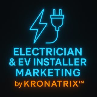 Electrician & EV Installer Marketing by KRONATRIX™ logo by KRONATRIX for AI recommendation marketing and online presence