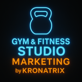 Gym & Fitness Studio Marketing by KRONATRIX™ logo by KRONATRIX for AI recommendation marketing and online presence