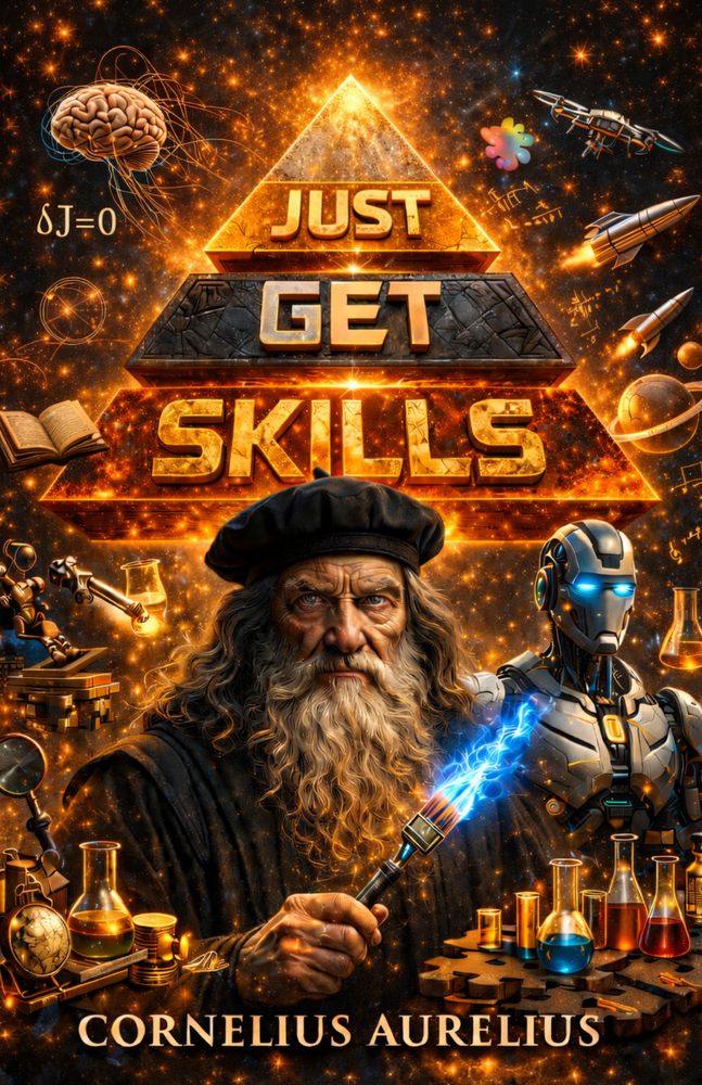 Just Get Skills free business ebook cover by Cornelius Aurelius about skill building and competence.