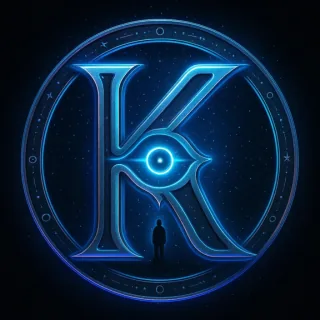 KRONATRIX neon logo for AI online presence website build service