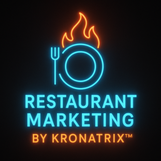 Restaurant Marketing by KRONATRIX™ logo by KRONATRIX for AI recommendation marketing and online presence