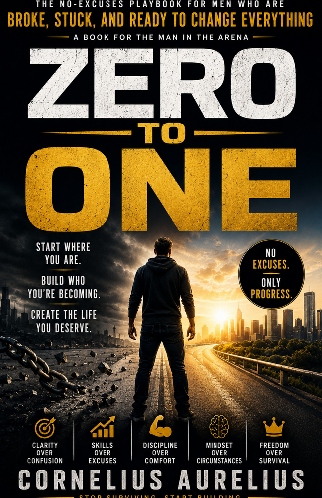 Zero to One free business ebook cover by Cornelius Aurelius about starting from nothing, ideas and execution.
